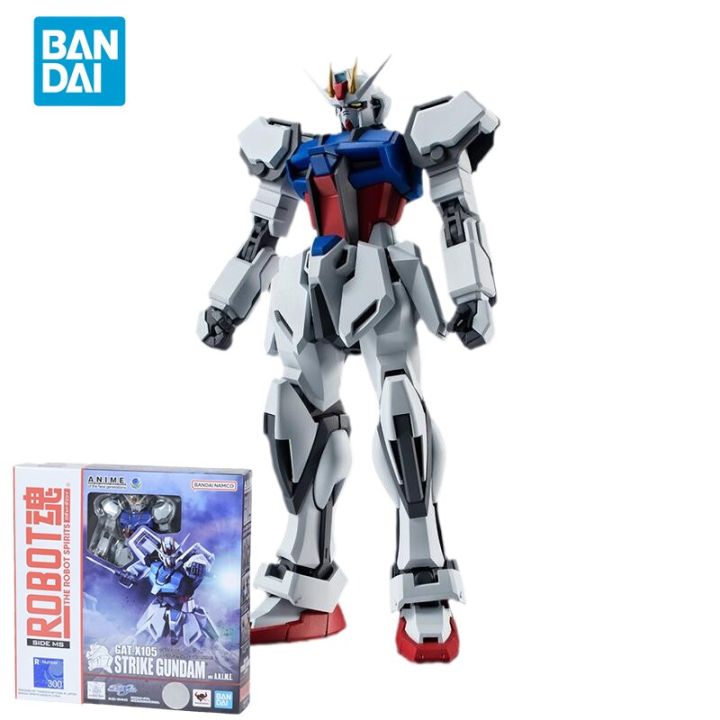 Authentic Authorization Bandai Original GUNDAM Anime Model THE ROBOT SPIRITS GAT X105 STRIKE GUNDAM Action Figure Toys for Kids Gift Collectible Model Lazada PH