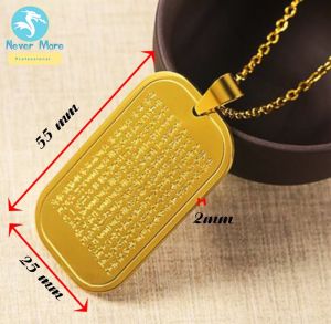 Mặt dây chuyền titan bát nhã tâm kinh bản to dày chắc hơn - Đem lại bình an may mắn cho người đeo