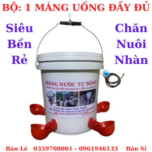 MÁNG UỐNG NƯỚC TỰ ĐỘNG LOẠI THÙNG SƠN NHỎ CHO GÀ CON GÀ TO VÔ CÙNG HIỆU QUẢ.