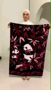 Sarung Santung Panda Bambu / Sarung goyor motif /Sarung motif terbaru / Sarung adem / Sarung santriwati
