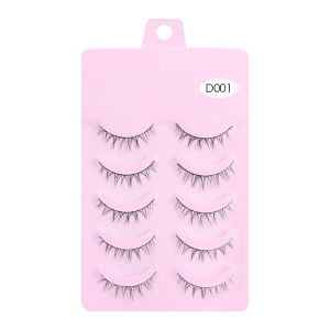 Dorisna 5 Pairs Lash Extension 3D bunch Japanese Fairy False Eyelashes Little Devil Cosplay