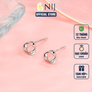 Bông Tai Dải Mobius S999 Bạc Nguyên Chất