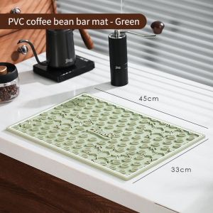 BINCOO Coffee Bar Mat Tamper Mat PVC Non-slip Accessories Mat Coffee Bar Mat Italian Utensils