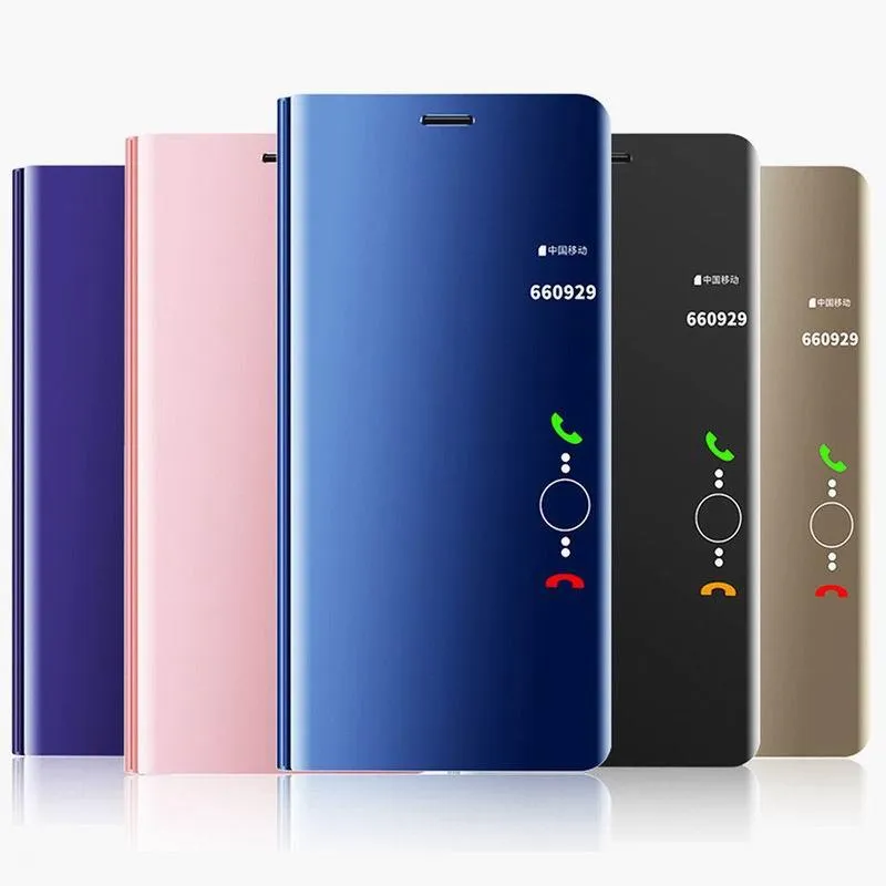 For Vivo V15 Pro Case, Smart Clear View Case Flip Stand Mirror