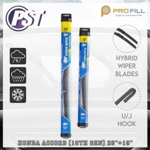 PST Hybrid Wiper Blade Set [Rubber Type] - Honda Accord (10th Gen) 2020-Present 26"+19"