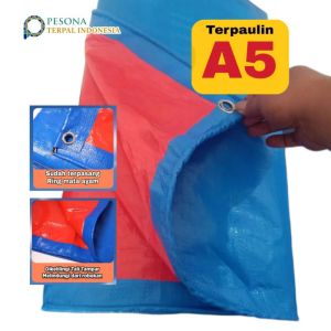 Terpal A5 Korea Biru oren ukuran 3x6 4x4 4x5 4x6 meter