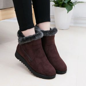 RUCHI Women Ankle Boots Winter Boots New Fashion Waterproof Wedge Platform Winter Warm Snow Boots Shoes For Female