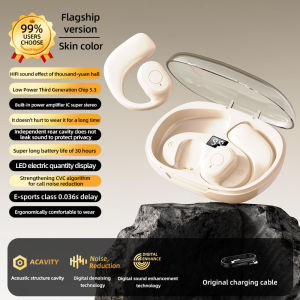 MELODEE หูฟังบลูทูธ OWS แบบไม่ใส่ในหู หูฟังแบบเกี่ยวหู ชุดหูฟังกีฬากันน้ำ อายุการใช้งานแบตเตอรี่ยาวนาน