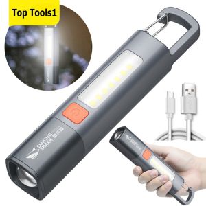 LED Camping Flashlight Rechargeable and Compact Torch for Hiking Climbing and Outdoor Use Bright Light for Nighttime Exploration