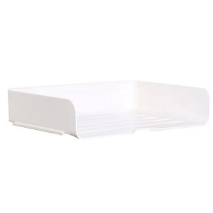 TRANQUIL HUT 1 Pcs File Organizer A4 File Storage Tray Organizer Book Shelf Stackable File Rack Simple Plastic Papers Rack Home Office Supply