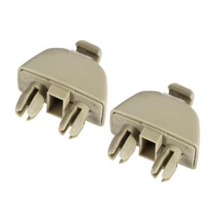 2Pcs Sunvisor Fastener Clip Replace 4F0857561 Sun Visor Clip Hook Bracket Retainer for A6-C6 Passat-B7 Polo- Gray/Beige