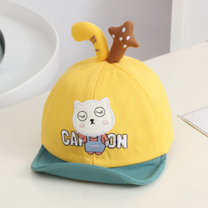 MŨ LƯỠI TRAI LẬT MỀM CHO BÉ IN HÌNH MÈO CON DỄ THƯƠNG