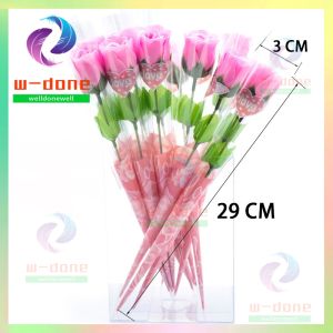【Ready stock】10pcs rose soap flowers 11.4inches/ Valentines Day Rose flower Valentines Day gift /Mothers Holiday gift/Teachers Day gift rose flower