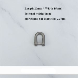 NALANILI 6/8/10/15mm. Khóa giày hình móng ngựa 10 phong cách Hợp titan Móc khóa D Bow Staples Chất lượng cao Móc khóa Phụ kiện ngoài trời