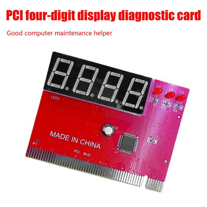 Computer Pci Test Card Motherboard Led 4 Digit Diagnostic Tester Debug