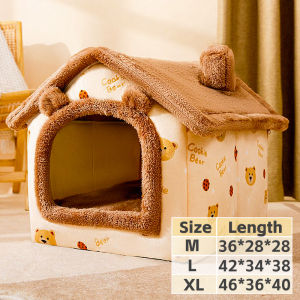 【New Style】Pet House Comfortable Warm Furry Cat Bed Puppy Bed Four Seasons Universal Removable Washable