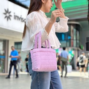 กระเป๋าถือลูกฟูกนุ่มนิ่ม  กระเป๋าสะพายข้าง กระดุมแม่เหล็ก แบรนด์ Rattiya Bangkok พร้อมส่ง โรงงานไทย