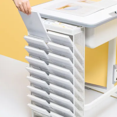File Storage Rack Desk Side Storage Bookshelf Easy To Install Hangable for Office Household School