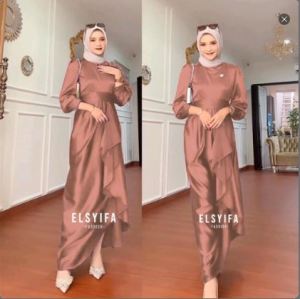 Hanum Dress Busui Bahan Satorini Silk Gamis Lebaran Viral Tiktok Dress Shimmer Wanita Kondangan Dress Bridesmaid Kebaya Modern Baju Kondangan Wanita Dress Bridesmaid