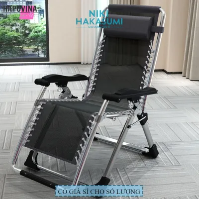 Ghế thư giãn gấp gọn chịu tại 300kg khung hợp kim siêu dày Ghế xếp thư giãn gấp gọn thành giường ngủ trưa văn phòng
