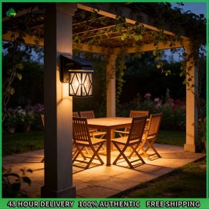 Sikiwind Solar Powered Wall Lanterns Outdoor IP65 Waterproof Solar Exterior Front Porch Light Dual Color for Patio Garden Decoration Deck Porch Barn Garage
