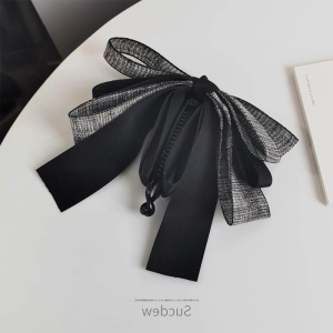 Korean Style Bow Banana Clip - Elegant Princess Style Hair Accessories Duckbill Japanese Temperame COD