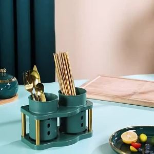 READY STOCKKitchen Cutlery Holder Fork Spoon  Organiser Cutlery Holder Drainer Cutlery Tray Utensil Storage