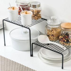 ANGY Single Layer Iron Kitchen Storage Rack Draining Drying Seasoning Bottles Shelves Home Accessories Hollow Kitchen