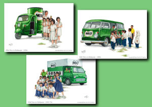 Postcards by Bojen Milo Van Memories Collection 1 Painting Art Gift Card (3pcs Set) (3)