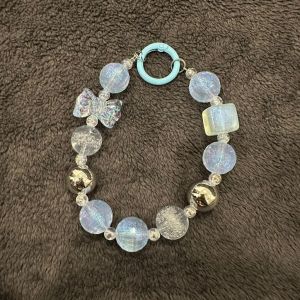 Flowers Mobile Phone Lanyard Wrist Strap Women Hand-Held Chain Short Tali Hiasan Phone Case Lanyard Key Pendant