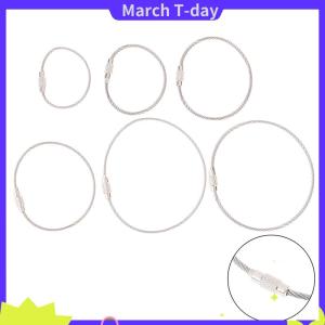 March พวงกุญแจเชือกลวด20ชิ้นพวงกุญแจลวดคาราบิเนอร์สายเคเบิลคาราไบเนอร์