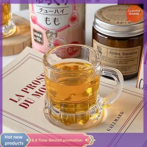 Graceful 1PC 2oz Beer Cup Small Handle Plastic Whisky Mini For Party Mug Glass Barware Kitchen Dining Bar Home Garden Decoration