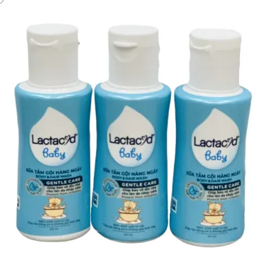 3 Chai Lactacyd Baby Extra Milky - Sữa tắm cho bé Giảm rôm sảy hăm kẽ dưỡng da cho bé và duy trì độ ẩm Chai 60ml