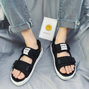 [Free Shipping] 2025 Summer New Thick-Soled Sports Sandals For Women With Velcro Fastening Versatile CoupleS Flat Trendy Casual Beach Shoes