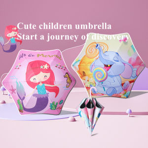 Children Cartoon Umbrella Elementary School Kindergarten Boys And Girls With Umbrella Creative Vinyl Umbrella