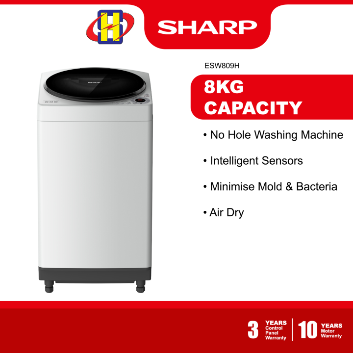 Sharp Washing Machine (8KG / 11KG) Fully Auto Top Load Washer No Hole