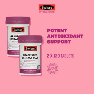 Ready Stock [Twin Pack] Swisse Ultiboost Grape Seed Extract Plus Tablets 120s Premium Blend With Grape Seed Extract Nicotinamide Vitamin C & E Vegetarian Halal Supplement