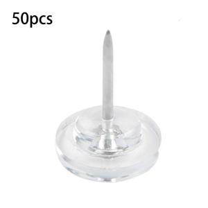 50/100 miếng bánh ghim tài liệu phẳng ghim tóc rõ ràng pushpins cho ghim tài liệu hình nút chai rõ ràng ghim may đồ cho vải may