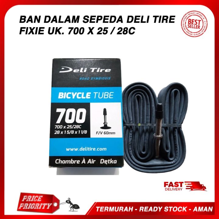 Ban Dalam Sepeda Fixie Roadbike 700 x 25 Deli Tire Ban Dalem 700 x