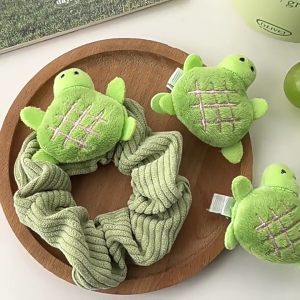 Stuffed Tortoise Hairclip for Girls Kids Hair Scrunchies Sidepin Hair Styling Tool Plush Hair Pin Lovely Hair Decoration