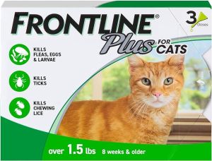 Frontline Plus Spot-On Flea & Tick Treatment for All Life Stages Dogs and Cats Long-Lasting 3-Pack
