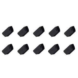 10Pcs Flexible Silicone VGA Port Anti Dust Stopper Cap Cover Black Dust Plug Port Protector for DB9 Office Home Use