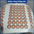 Cetak Stiker Vinyl Susu A3+ Tahan Air Label Glossy. 