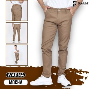 ERACOZ Celana Chino Panjang Pria Carbon Stretch Skinny Fit Big Size Jumbo
