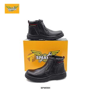 SP96-S64 Black - SPANNER Safety Shoes High Cut Slip On / Kasut kerja lelaki Safety boots men outdoor work boots steel toe boots