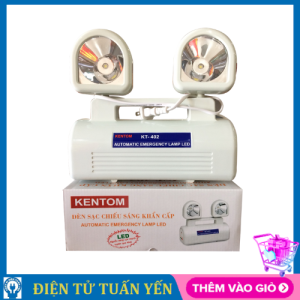 Đèn sạc chiếu sáng khẩn cấp Kentom LED KT-402 (ánh sáng trắng & vàng) - Hàng chính hãng