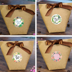 【Bosuer💛COD】500 PCS/1 ROLL Stiker Thankyou Murah Stiker Thankyou For Order 500PCS Murah Stiker Toples Kue Kering Lebaran Murah Stiker Terimakasih Label Thankyou