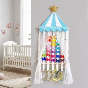 CRNGW Large Capacity Hair Accessories Organizer Star Decoration Wall Mounted Hanging Headband Holder High-quality Space-Saving Hair Clips Storage Girls Bedroom