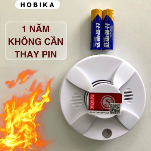 Chuông báo cháy báo khói không dây báo cháy tự động cảm biến khói dùng pin độ nhạy cao còi báo cháy độc lập cos