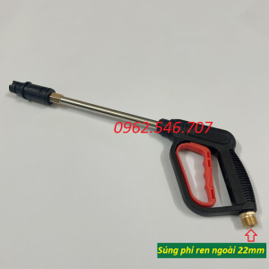 Súng rửa xe áp lực cao Ren 14mm22mm - CÓ ĐỐT NỐI DÀI / Súng xịt rửa xe / Lắp máy xịt rửa xe áp lực gia đình vòi xịt rửa áp lực cao